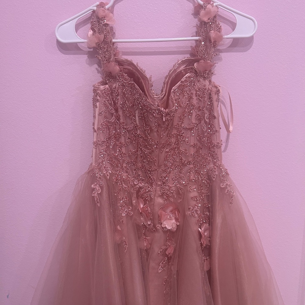 Elegant Pink Floral  Dress